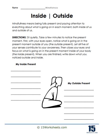 Mindfulness Worksheets - 15 Worksheets.com