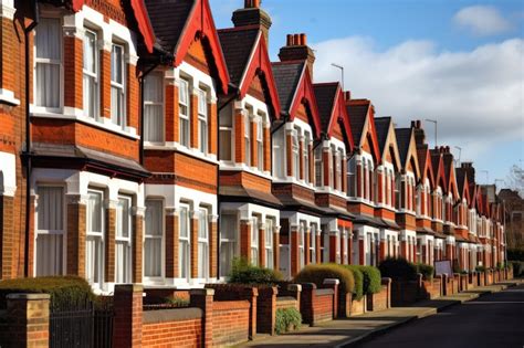 Premium Photo A Row Of Terraced Houses With A Row Of Terraced Houses