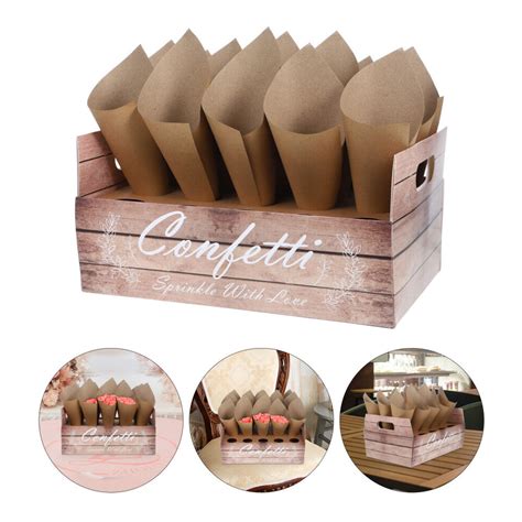 Sets Support De C Ne Confettis P Tale Mariage Bo Te Vide Ebay