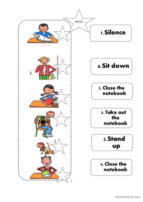 Classroom Language Match English Esl Worksheets Pdf And Doc