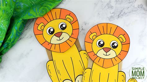 Free Printable Lion Paper Bag Puppet Template - Simple Mom Project