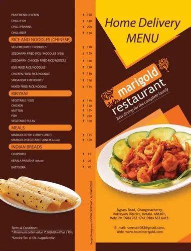 Glossy Paper Menu Card Printing Services At Rs 2000 Piece In New Delhi