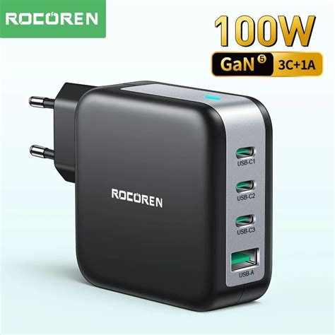 Rocoren 100w Gan Charger Pd Qc 4 0 3 0 Usb Fast Charger Type C Quick