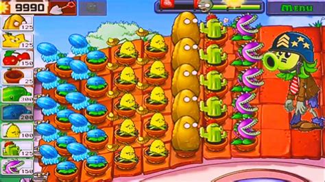 Plants Vs Zombies Adventure Roof Level Gameplay In