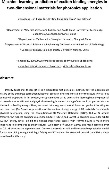 Machine Learning Prediction Of Exciton Binding Energies In Two