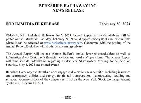 Warren Buffett Shareholder Letter Pdf Mina Suzann