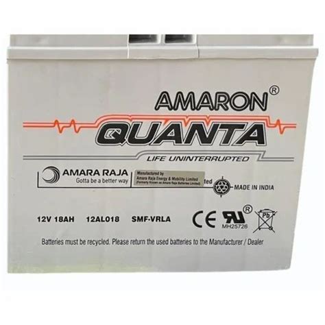 18Ah Amaron Quanta SMF VRLA Battery 24 Months At Rs 1950 In Vadodara