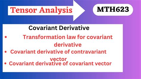 Covariant Derivative Covariant Derivative Of Contravariant Vector