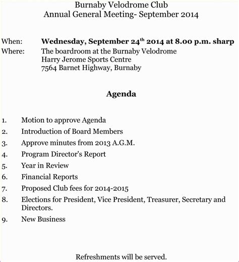 Non Profit Agm Agenda Template Cards Design Templates