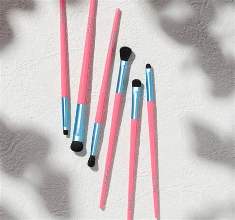 Morphe Sweet Oasis 6 Piece Eye Brush Set Beauty Pouch