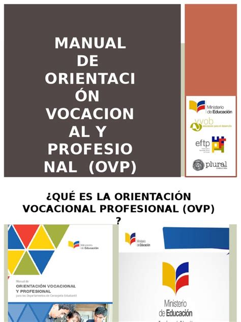 Manual De Orientación Vocacional Y Profesional Ovp