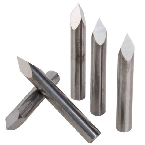 Pcs Silver Carbide Steel Degree Mm Cnc Router Triangular Pyramid