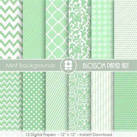 Mint Green Digital Backgrounds Digital Papers Mint Textures Etsy Digital Paper Digital