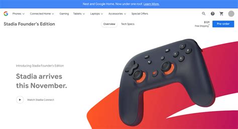 Google Stadia Product Launch Awwwards SOTD