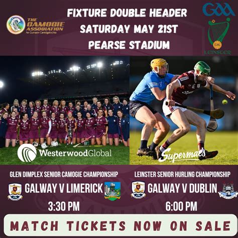 Galway GAA on Twitter: "🔈Pearse Stadium Double Header🔈 📆Saturday May ...