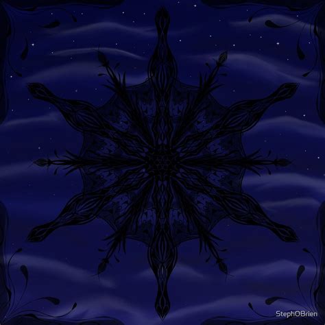 Gothic Snowflake Silhouette By Stephobrien Redbubble