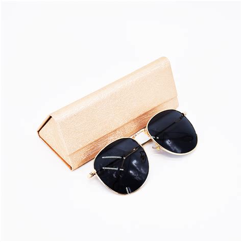 Medium Gold Leather Folding Eyewear Casesunglasses Casespectacles Box Buy Spectacle Cases