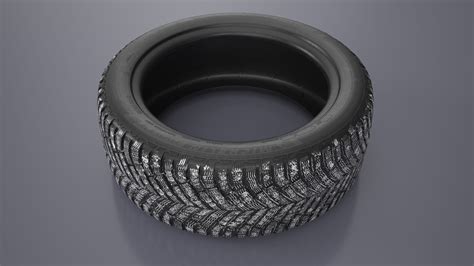 Snow Michelin Winter Spikes-Tire 3D Model $29 - .usdz .gltf .obj .ma