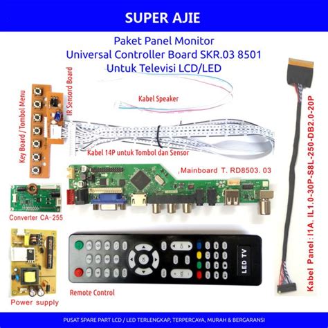 Jual Paket Universal Main Board Mesin Driver Panel Layar Lcd Led Tv