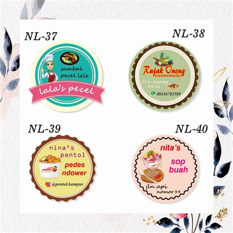 Jual CETAK STIKER Label Kemasan Makanan Sehari Jadi Shopee Indonesia