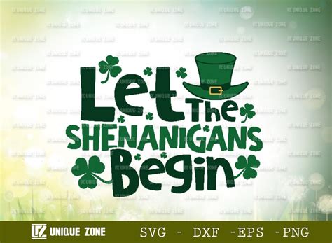 Let The Shenanigans Begin | Happy St Patrick’s Day | Shamrock | T-shirt ...