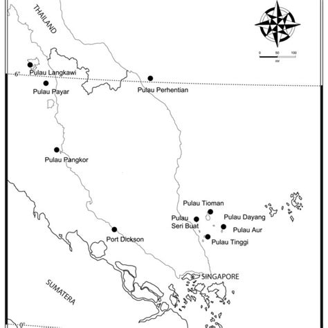 Map Of Collection Localities In The Malaysian Peninsular Download