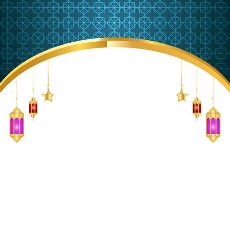 Golden Islamic Frame With Lantern Ramadan Kareem Arabic Border Flyer Poster 32044622 Png