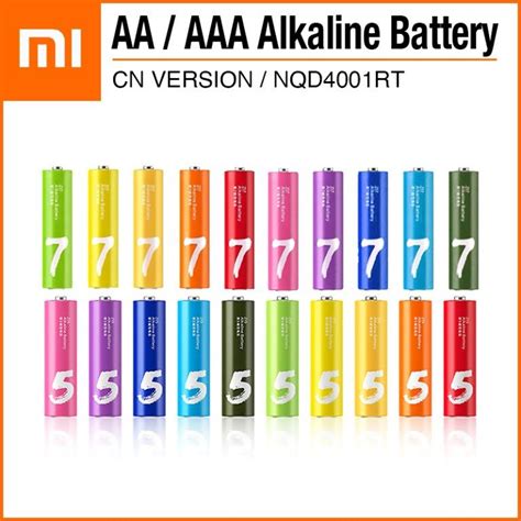 Xiaomi Mi Zmi Zi Aa Zi Aaa Pc Alkaline Battery Rainbow Disposable