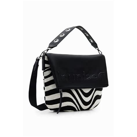 Sac Main Femme Desigual Canalis Bretun Noir Blanc Tu Achat