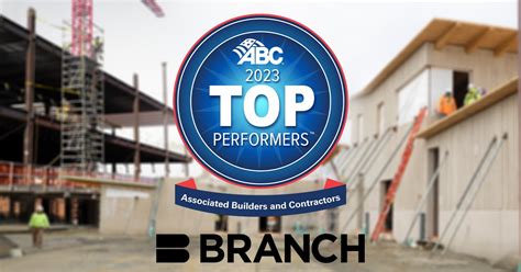 Branch Honored As A Top Performing Construction Contractor By Abc Branch