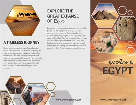 Travel Egypt Tri Fold Brochure Template Mycreativeshop