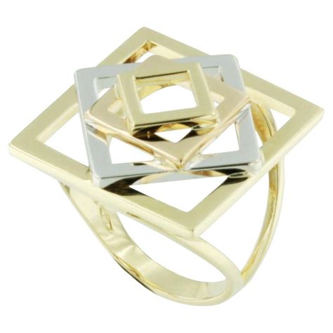 18 Karat White And Yellow Gold Butterfly Ring At 1stdibs