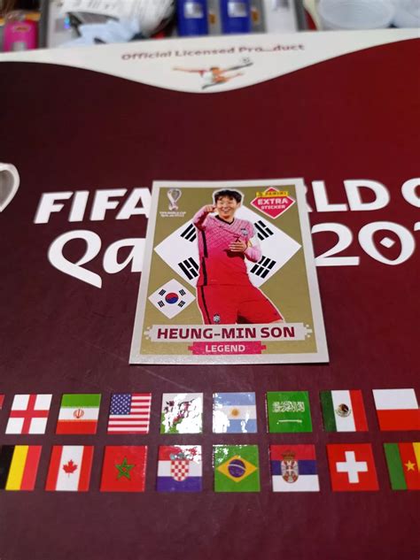 Figurinha Extra Heung Min Son Ouro Gold Copa 2022 Legend São Paulo