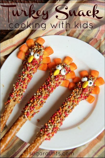 Turkey Pretzel Rod Treat Thanksgiving Snacks Thanksgiving Treats Thanksgiving Fun