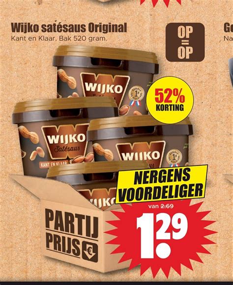 Wijko Satesaus Original 520 Gram Aanbieding Bij Dirk