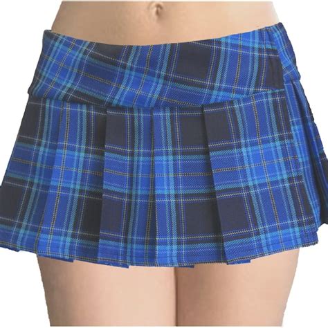 Plaid Mini Skirt Lingerie Etsy