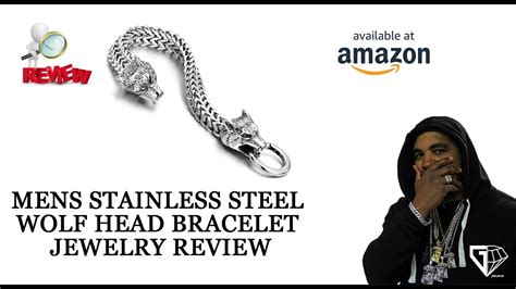 Amazon Coolsteelandbeyond Biker Mens Stainless Steel Wolf Head