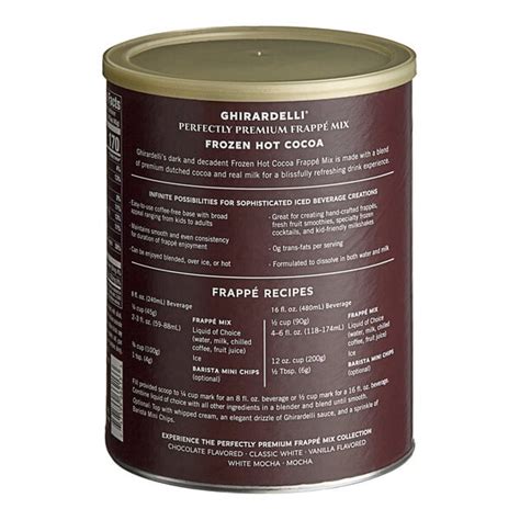 Ghirardelli 3 12 Lb Frozen Hot Cocoa Frappe Mix 6 Case