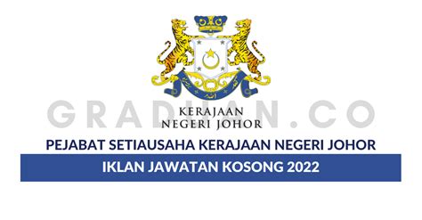 Permohonan Jawatan Kosong Pejabat Setiausaha Kerajaan Negeri Johor