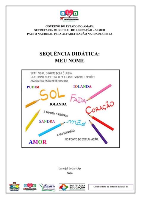 SequÊncia DidÁtica Do 1º 2º 3º Ano Pdf