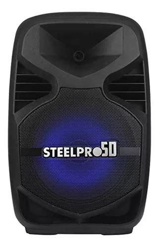 Bocina Bafle Steelpro 15 5d 1500app C Micrófono Negro rgb Envío gratis