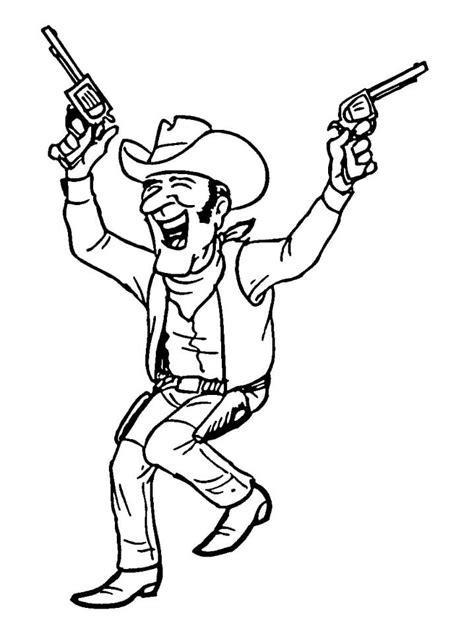 Coloriage Cowboy Tr S Dr Le T L Charger Et Imprimer Gratuit Sur