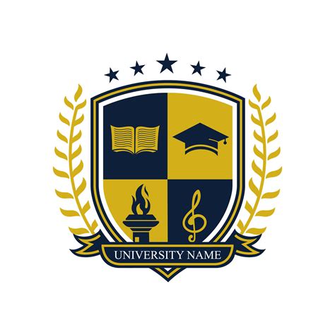 university college school badge logo design vector  vector art