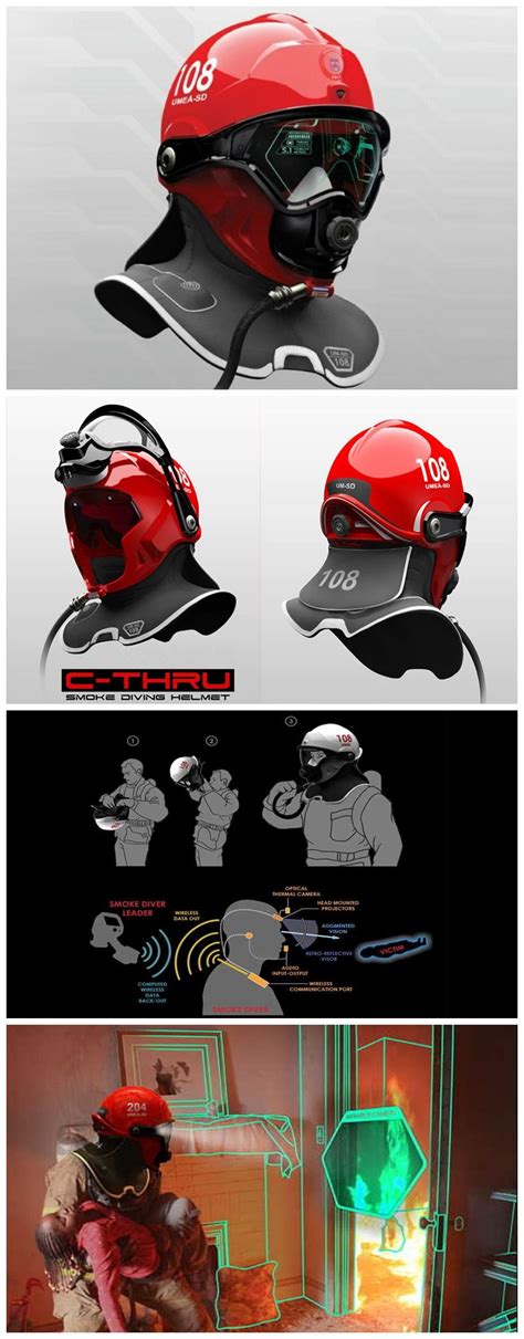 Swedens Futuristic Fire Fighting Helmet Interestingengineering