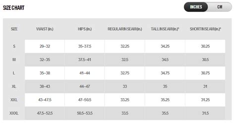 Nike Tech Fleece Size Chart