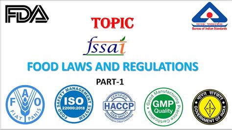 Food Laws Regulation CFSO TO TN FSO FSSAI CODEX FDA WHO