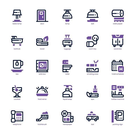 Hotel Service Icon Pack For Your Website Mobile Presentation And