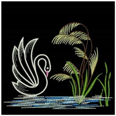 Elegant Swans Machine Embroidery Design Embroidery Library At