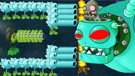 Plants Vs Zombies Gatling Pea Fire Vs Snow Pea Ice Vs Dr Zomboss Vss