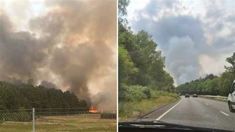 Fire Crews Battle Huge Blaze On Ministry Of Defence Firing Range With